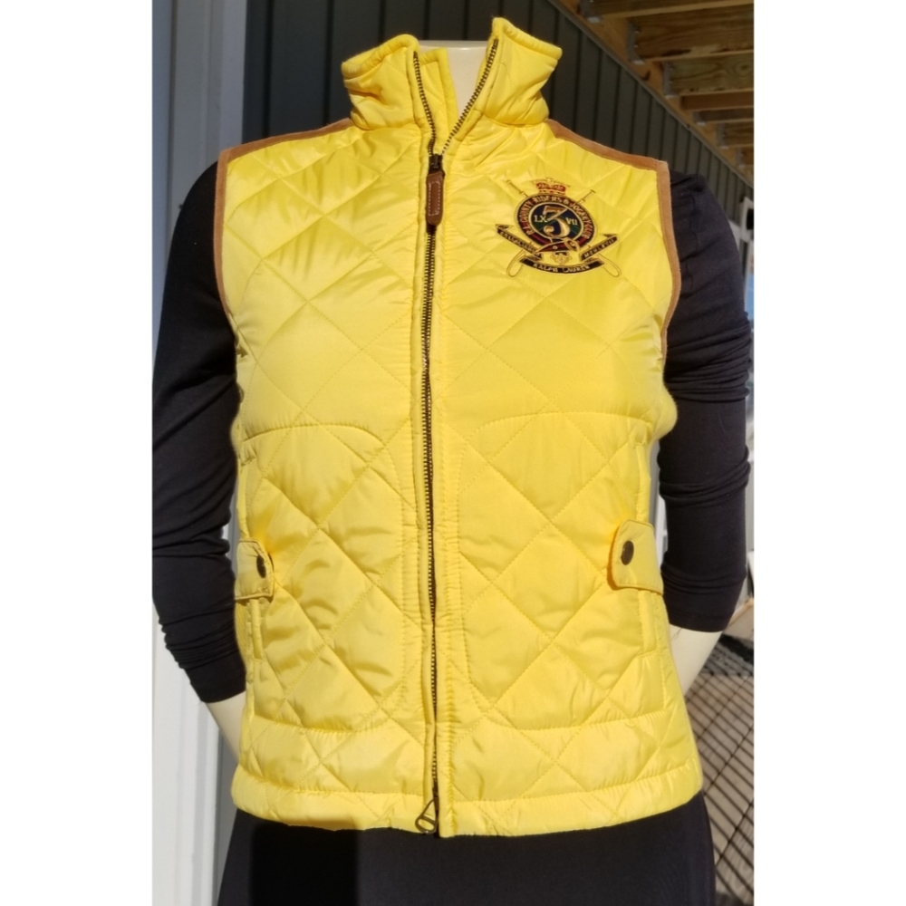 Ralph Lauren Quilted Sleeveless Vest, Yellow, Sm